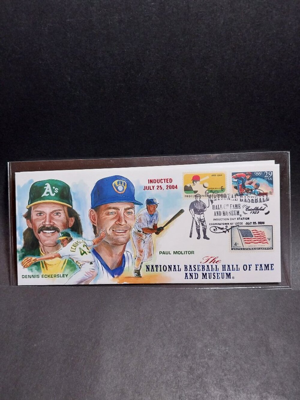 Eckersley Molitor 2004 Hall of Fame Induction Ceremony Bevil Cachet Artist
